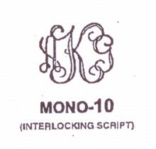 Classic Mono #10
a timeless favorite!
Last initial larger, in center