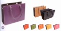 Recycled Leather Expandable Business Tote Bag