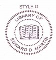 The classic style #D, with an open book in center.
It may be made with any other stock design 
or your own custom design, in center.