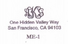 Monogram Address #1