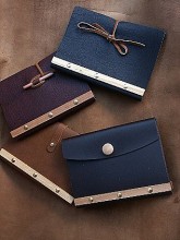 Post bound, tie closure (top) & button closure with flap (bottom)