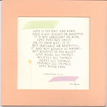 Calligraphic Quotation - The Corinthians