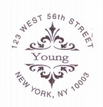 Elite Embosser Round Address with Flourish