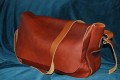 Recycled Leather Messenger Bag - Laptop Bag