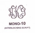 Classic Mono #10
a timeless favorite!
Last initial larger, in center